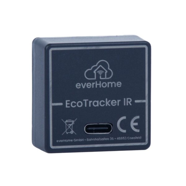 Ecotracker in blau mit USB-C Anschluss
