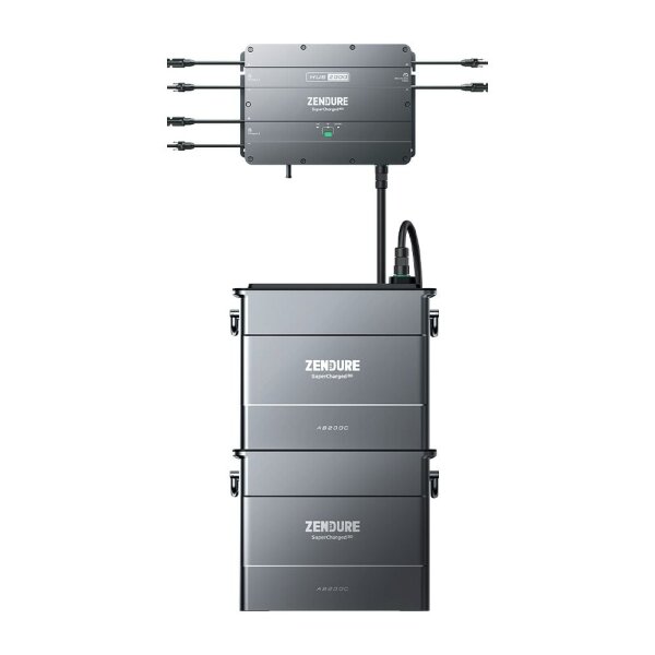 Zendure SolarFlow Set 3,84kWh Smart PV Hub 2000 mit 2x AB2000S Erweiterungsbatterie