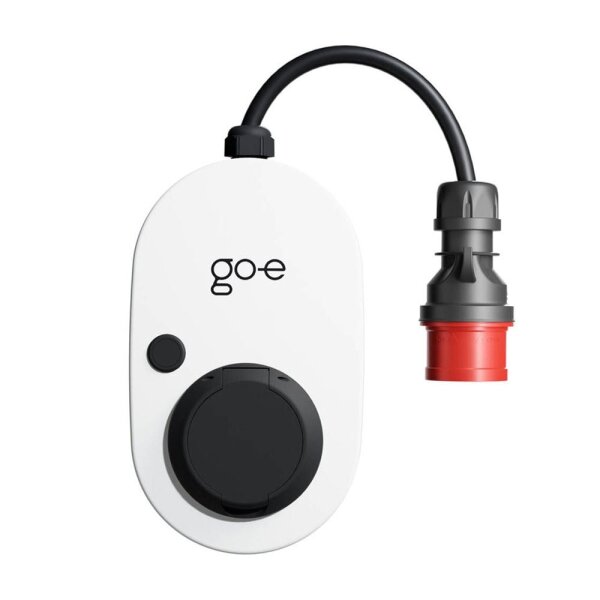 Gemini Flex Wallbox mit schwarzem Kabel und rotem Stecker